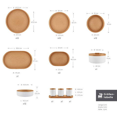 Karaca x Fatih Tutak Earth Collection 57-teiliges Tafelservice für 12 Personen