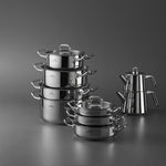 Karaca Doha 17-Piece Stainless Steel Cookware Set