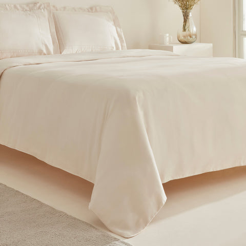 Karaca Home White Collection Felves 100% Cotton Double Bed Duvet Set Beige