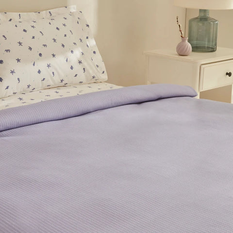 Karaca Home Joy Coastal 100% Baumwolle Doppelbettdecken-Set - Lila