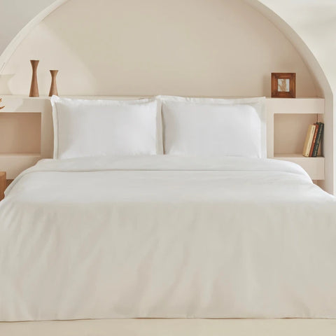 Karaca Home White Collection Lavin 100% Cotton Double Bed Duvet Set White
 