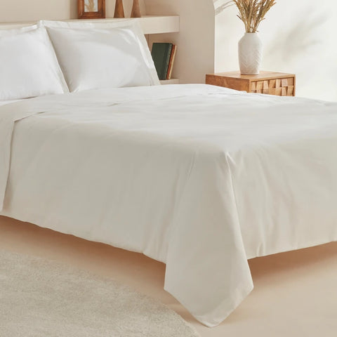 Karaca Home White Collection Lavin 100% Cotton Double Bed Duvet Set White
 