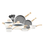 Karaca Swiss Crystal 15-Piece Cookware Set Creamy