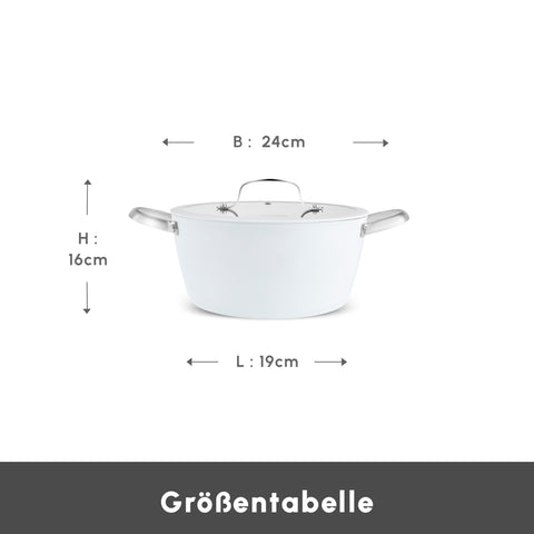 Karaca Swiss Crystal Almond Cream Kasserolle mit Edelstahlgriff 24 cm
