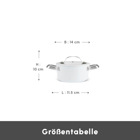 Karaca Swiss Crystal Almond Cream Kasserolle mit Edelstahlgriff 18 cm