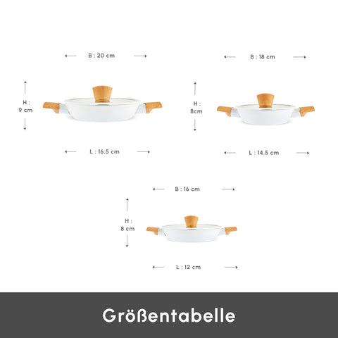 Karaca Swiss Crystal Almond, 6 teiliges Schmortopf Set, Induktion