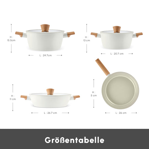Karaca Swiss Crystal Almond Cream İndüksiyon Tabanlı 7 Parça Tencere Seti