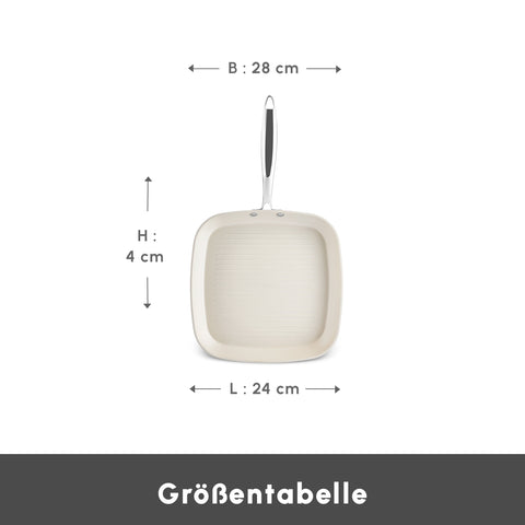 Karaca Swiss Crystal Almond Cream  Stielgrill 28 cm