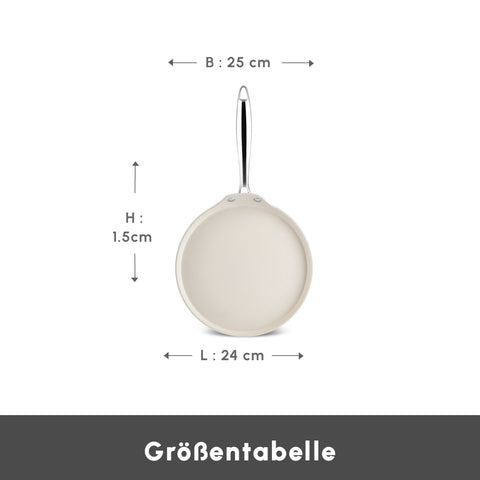Karaca Swiss Crystal Almond Cream Pfannkuchen Pfanne 25 Cm