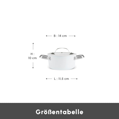 Karaca Swiss Crystal Almond Edelstahlgriff Kasserolle 14 cm