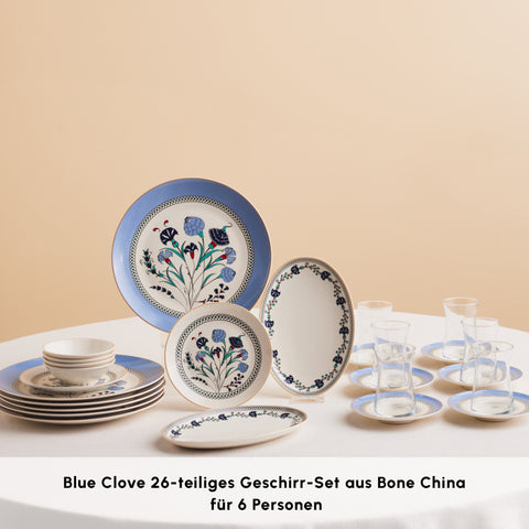 Karaca Blue Clove 26 Parça 6 Kişilik Kahvaltı Takımı