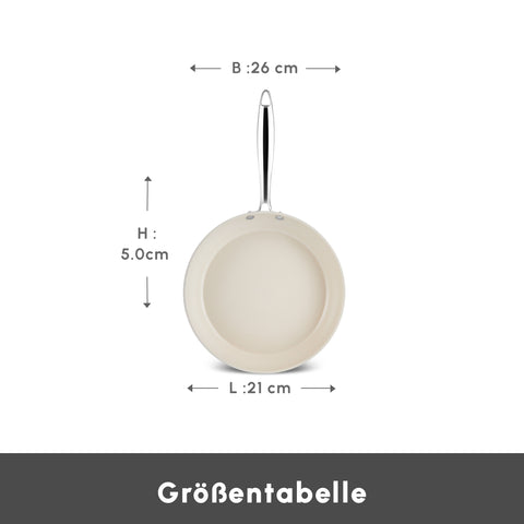 Karaca Swiss Crystal Almond Cream Pfanne 26 Cm