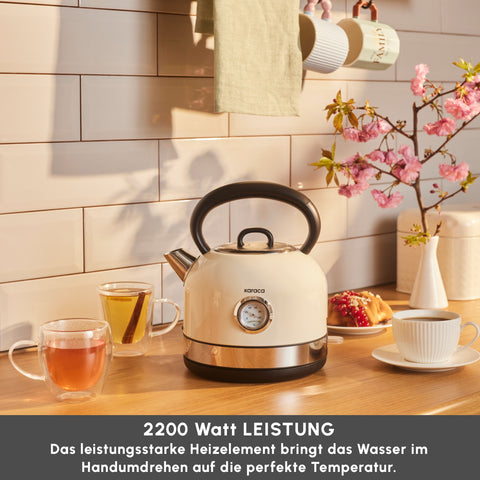 Karaca Retro 2202 Wasserkocher Creme 2200W