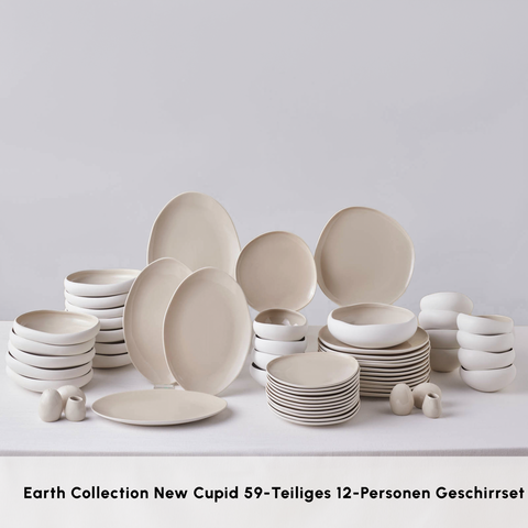 Karaca Earth Collection New Cupid 59-Piece 12-Person Dinner Set