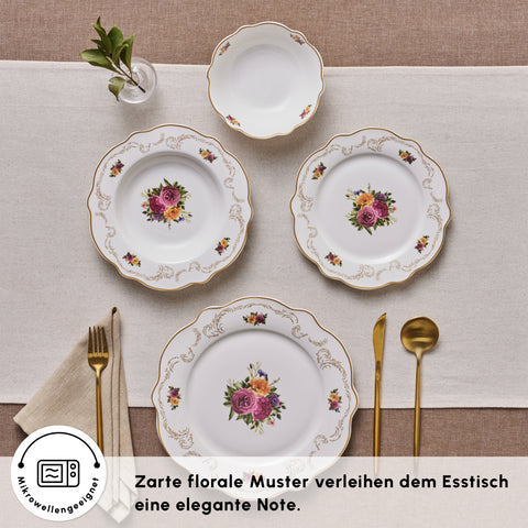 Karaca Antique Porcelain 24 Stück 6 Sitzer Dinner Set