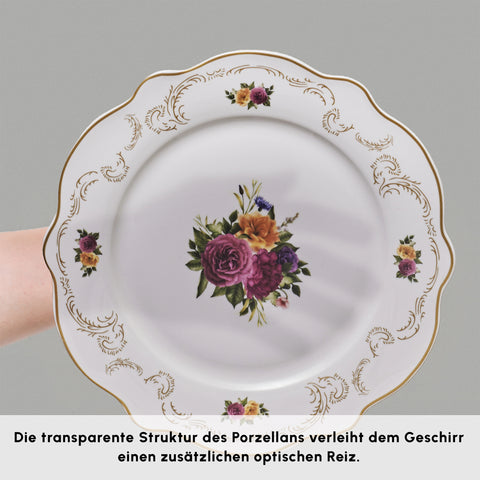 Karaca Antique Porcelain 24 Stück 6 Sitzer Dinner Set