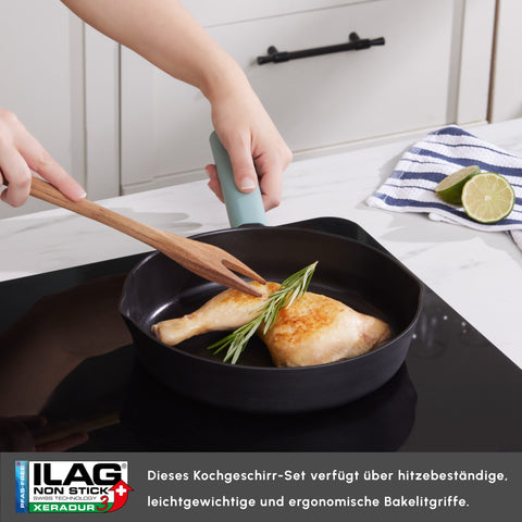 Karaca Swiss Crystal Fancy Ceramic Cookware Set 7 Piece 