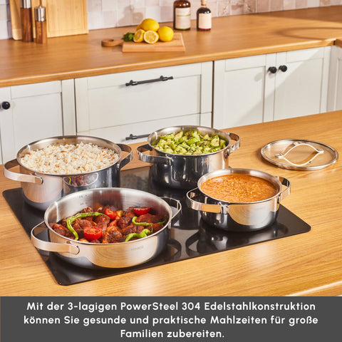 Karaca 3 Ply Culinara 8 Teilig Kochgeschirr Set
