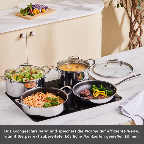 Karaca Ceramica Steel 3Ply Edelstahl-Kochgeschirr-Set
