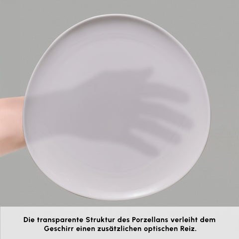 Karaca Stream Bone Middle 34-teiliges Frühstücksset für 6 Personen – Weiß