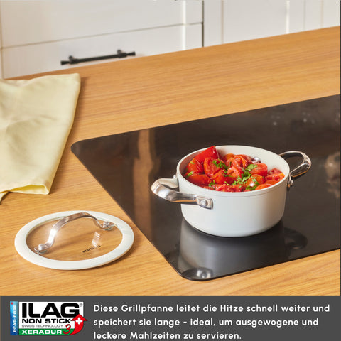 Karaca Swiss Crystal Almond Cream Saplı Wok Tava 28 cm 