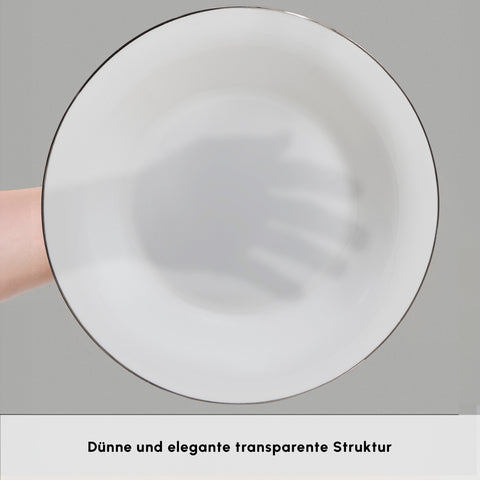 Karaca Fine Pearl New Fame Breakfast Set for 6 People, 26 Pieces – Platinum