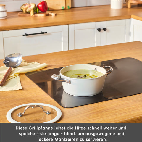 Karaca Swiss Crystal Almond Cream Kasserolle mit Edelstahlgriff 18 cm