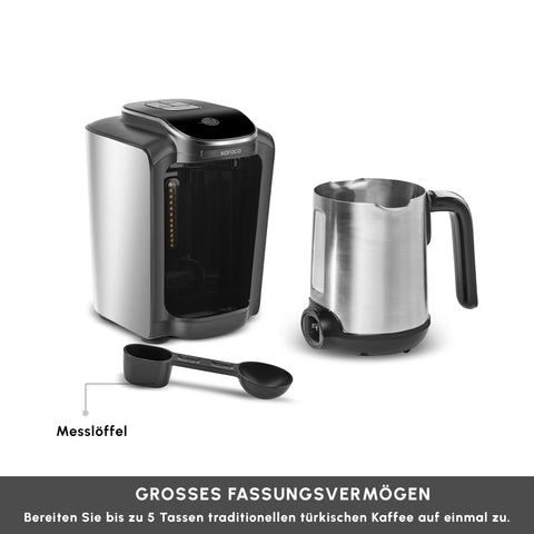Karaca Hatır Neo Inox türkische Kaffeemaschine mit Edelstahl-Kanne