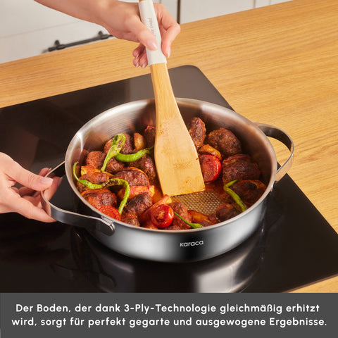 Karaca 3 Ply Culinara 8 Teilig Kochgeschirr Set