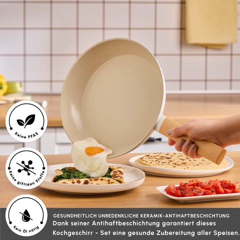 Karaca Swiss Crystal Almond Cream, Tava Seti, İndüksiyon