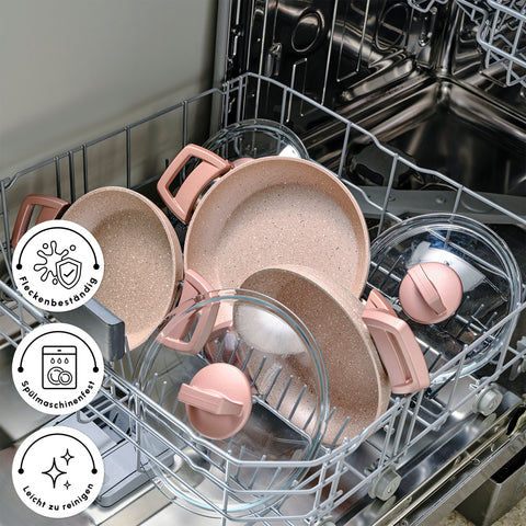 Karaca Biogranit İndüksiyonlu 3 Parça Sahan Seti Rose Gold 