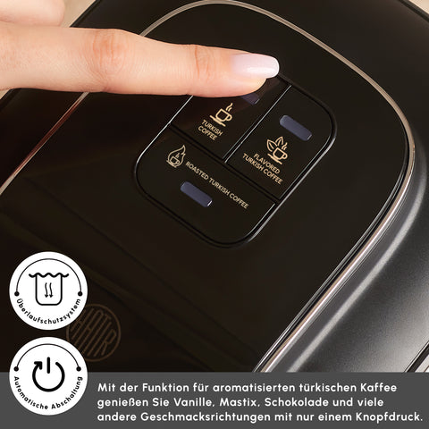 Karaca Hatır Neo Inox türkische Kaffeemaschine mit Edelstahl-Kanne