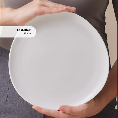 Karaca Stream Bone Middle 34-teiliges Frühstücksset für 6 Personen – Weiß