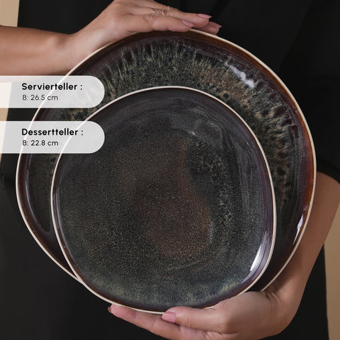Karaca Earth Collection Galactic 55-teiliges Tafelservice für 12 Personen – Weiß