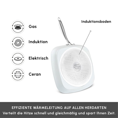 Karaca Swiss Crystal Almond Cream  Stielgrill 28 cm