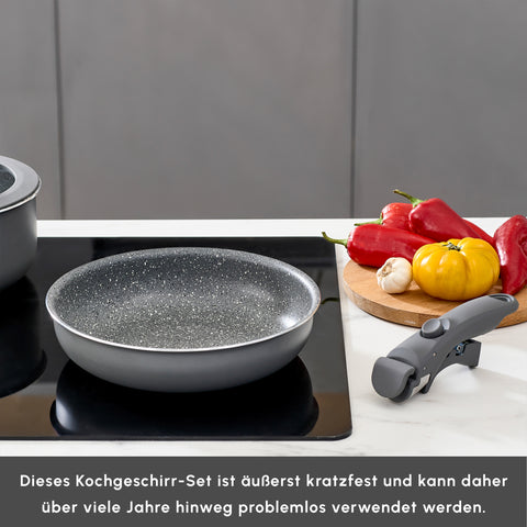 Karaca Comfort 6 Piece Ceramic Cookware Set with Removable Handle
