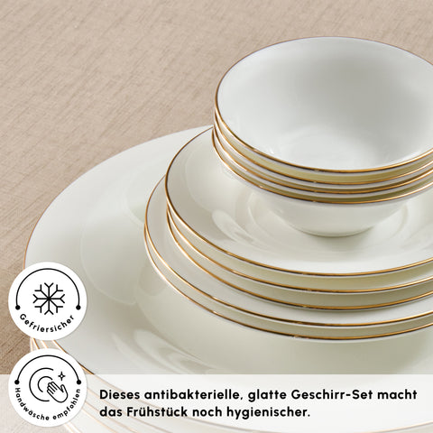 Karaca Fine Pearl New Fame 26 Parça 6 Kişilik Kahvaltı Seti – Gold