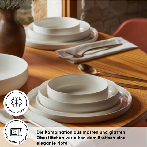 Karaca Earth Collection Matte Glaze 55-teiliges 12-Personen Geschirrset