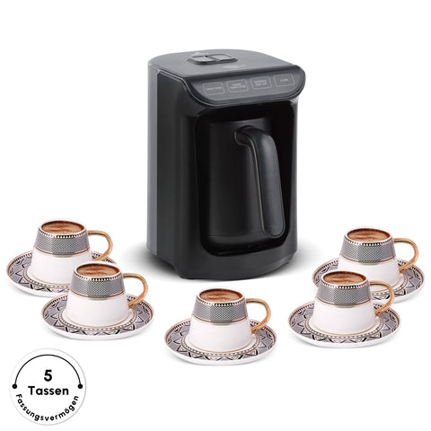 Karaca Hatir Roasted Turkish Coffee Machine Shiny Black, 535 W