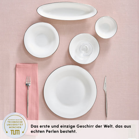 Karaca Fine Pearl New Fame Breakfast Set for 6 People, 26 Pieces – Platinum