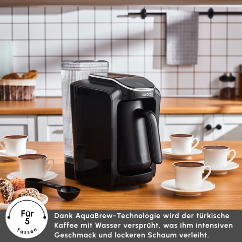 Karaca Hatır Aqua Wassertank Automatische Türkische Kaffeemaschine Schwarz