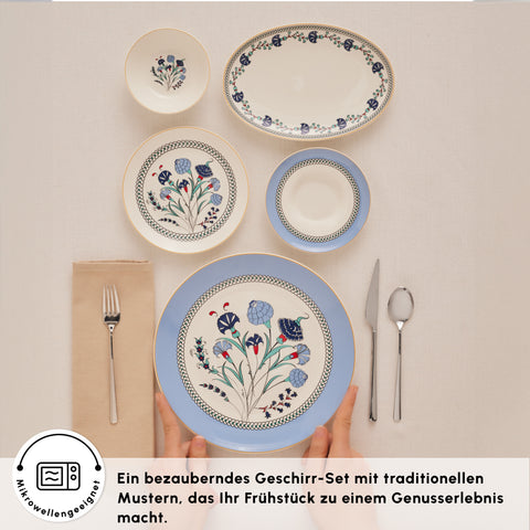 Karaca Blue Clove 26-Teiliges 6-Personen Frühstücksgeschirr