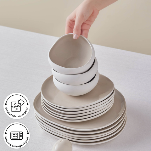 Karaca Earth Collection New Cupid 59-Piece 12-Person Dinner Set
