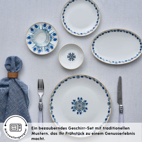 Karaca Bone China İznik 26 Parça Servis Seti, 6 Kişilik, Renkli