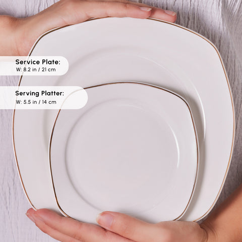  Karaca Elegance Bone Padoca 26 Parça 6 Kişilik Kahvaltı Seti Gold