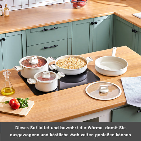 Karaca Swiss Crystal  Valenti Ceramica 7-Piece Cookware Set 