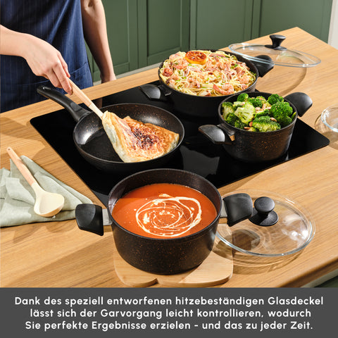 Karaca Biogranit Blackgold V1 7 Piece Cookware Set
