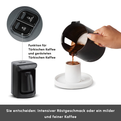 Karaca Hatir Roasted Turkish Coffee Machine Shiny Black, 535 W