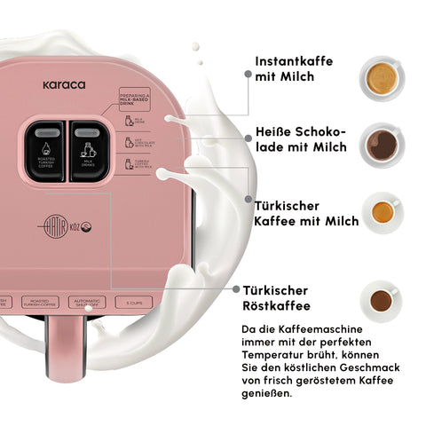 Karaca Hatır Koz Milky Türkische Kaffeemaschine Rose
