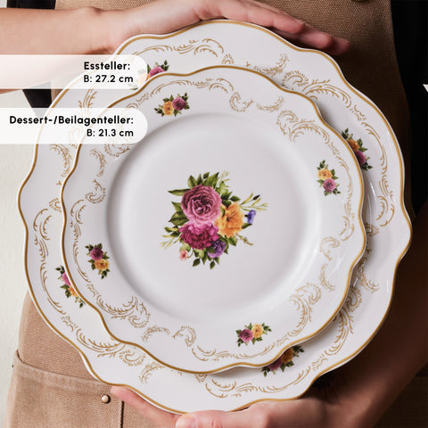 Karaca Antique Porcelain 24 Stück 6 Sitzer Dinner Set